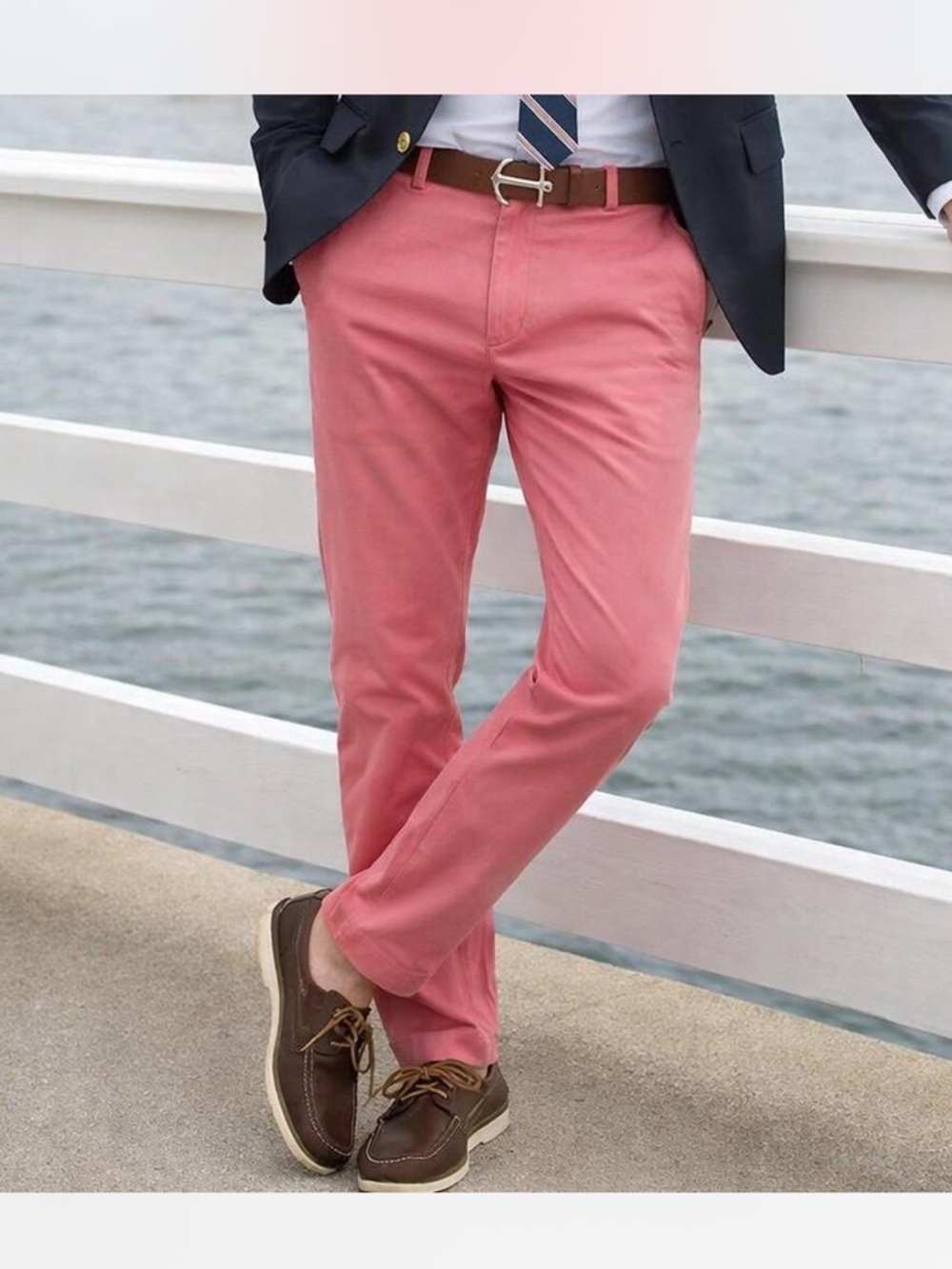 Vineyard Vines Breaker Chino
Pants 33x32 Lobster Coral Reef Salmon
